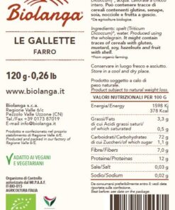 Alternative view of BIOLANGA GALLETTE DI FARRO BIO CONF. 120 g