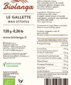 Alternative view of GALLETTE DI MAIS BIO CONF. 120 g